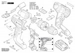 Bosch 3 603 JD4 000 Universaldrill 18V Cordless Drill Driver 18 V / Eu Spare Parts